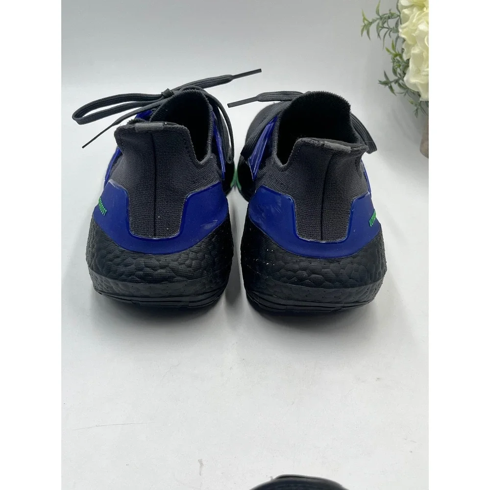 Adidas Men's Ultraboost 21 'Grey Sonic Ink' Cushioning Upper Sock Like Fit Sz 10